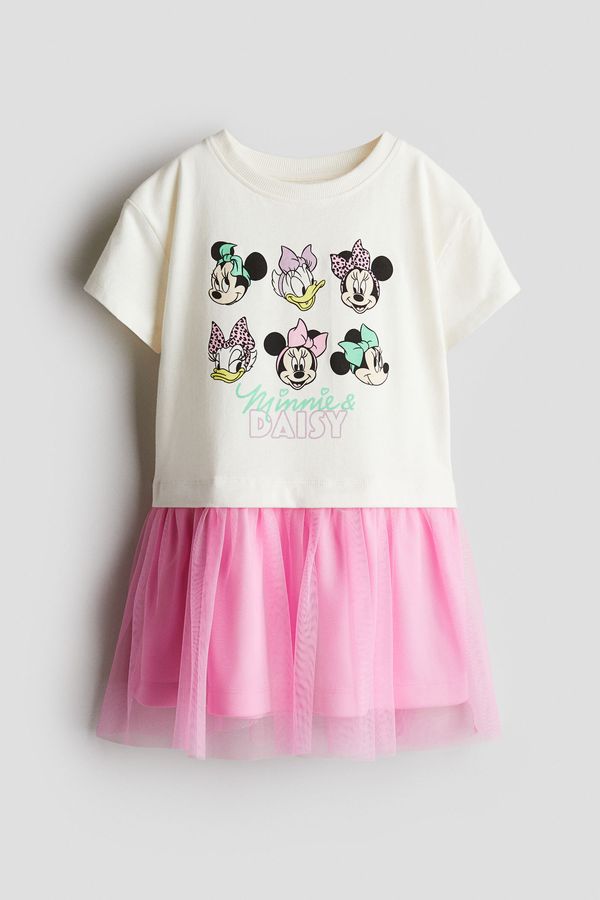 Vestido de tul con motivo estampado