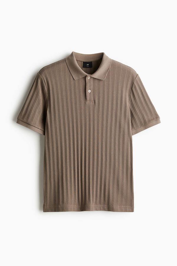Camiseta estilo polo Slim Fit en punto con textura