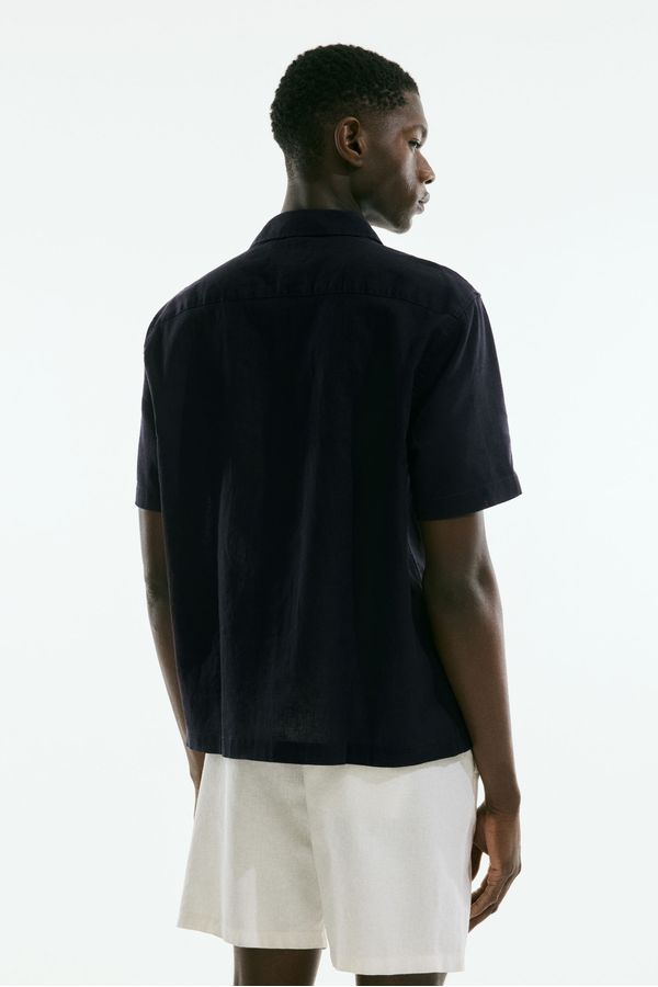Camisa en mezcla de lino Regular Fit