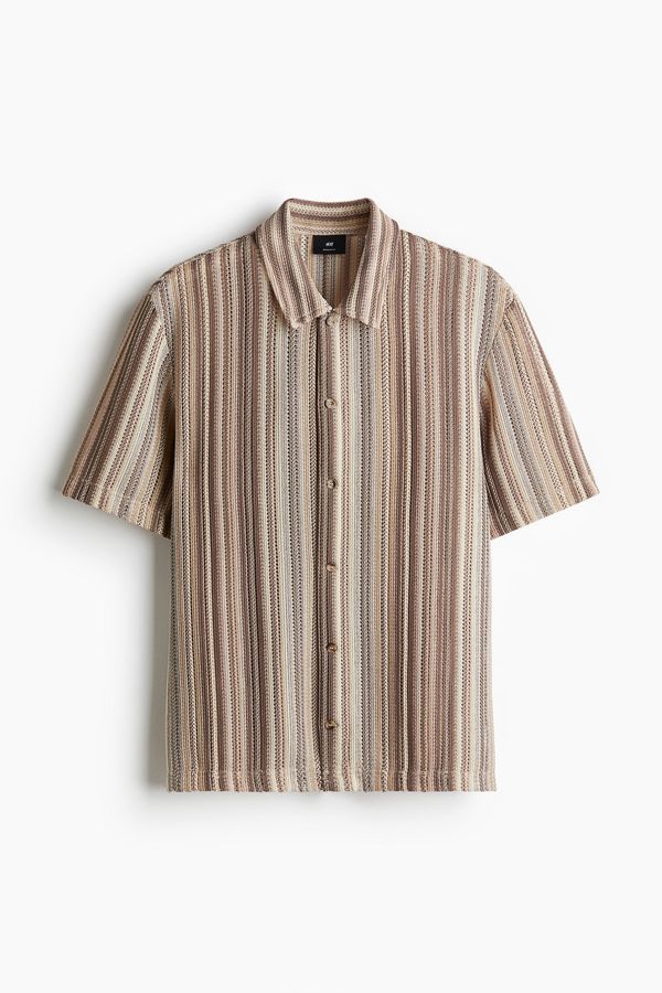 Camisa efecto crochet Regular Fit