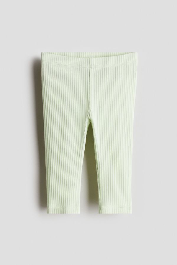 Leggings de algodón acanalado