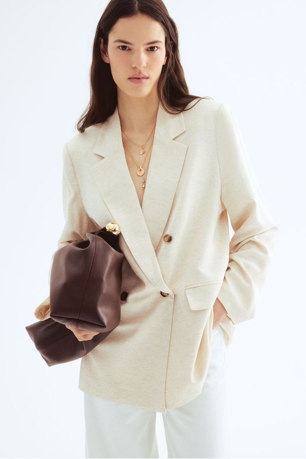 Blazer en mezcla de lino