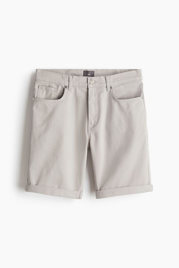Shorts Slim Fit en sarga de algodón
