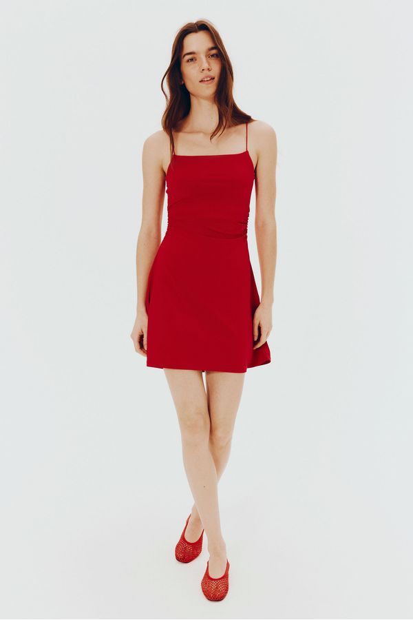 Vestido lencero drapeado