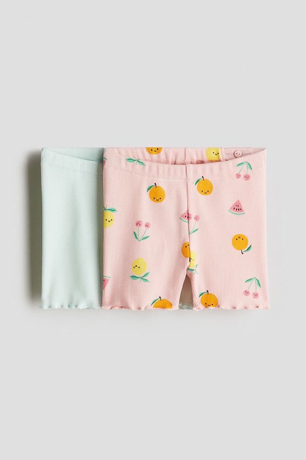 Pack de 2 shorts bicicleteros acanalados