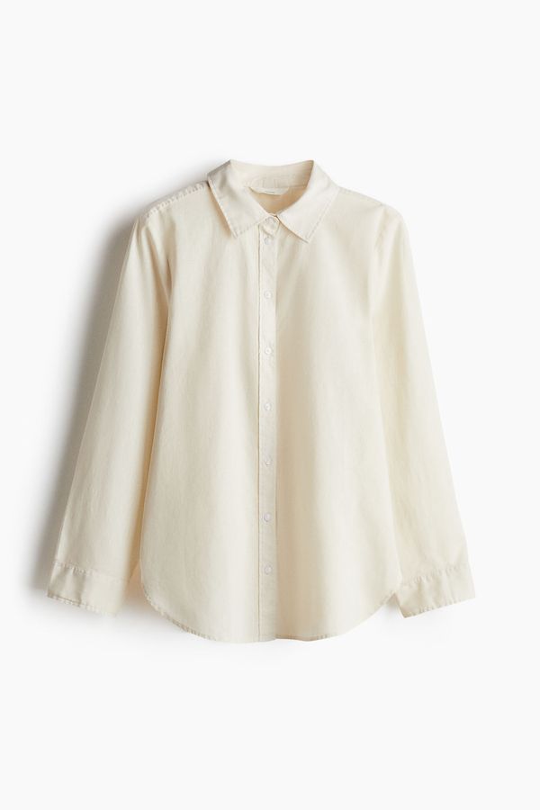 Camisa en mezcla de lino