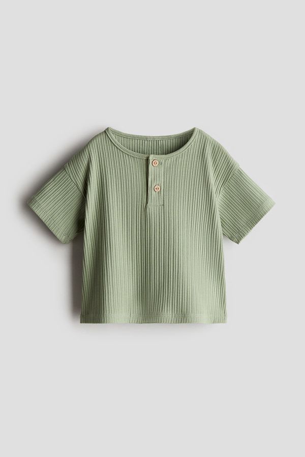 Camiseta acanalada con cuello Neru