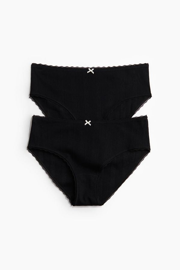 Pack de 2 pantis hipster en pointelle