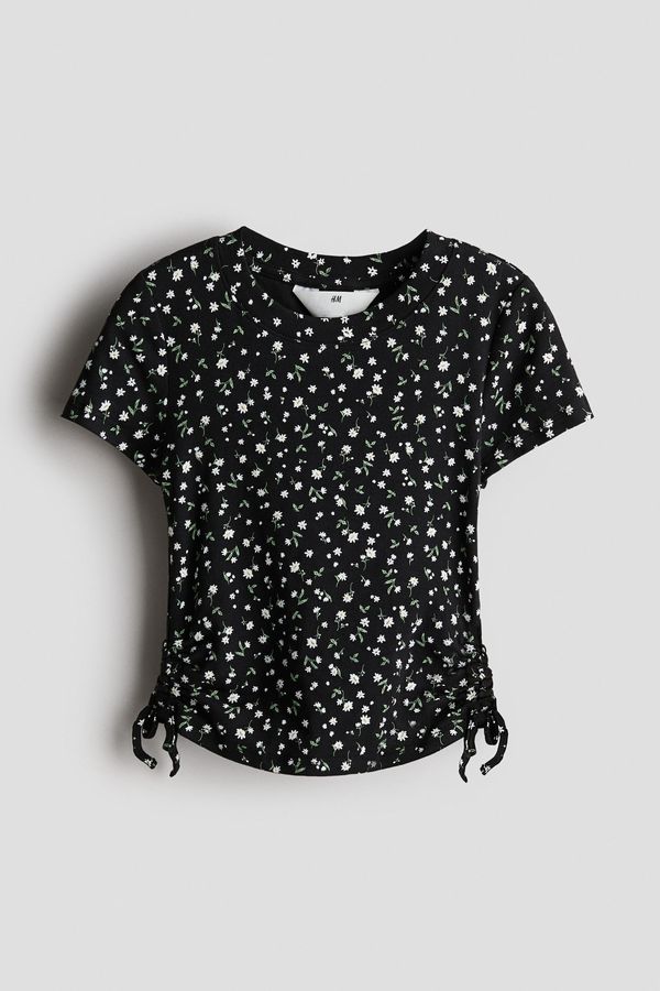 Camiseta de punto con cordón de ajuste