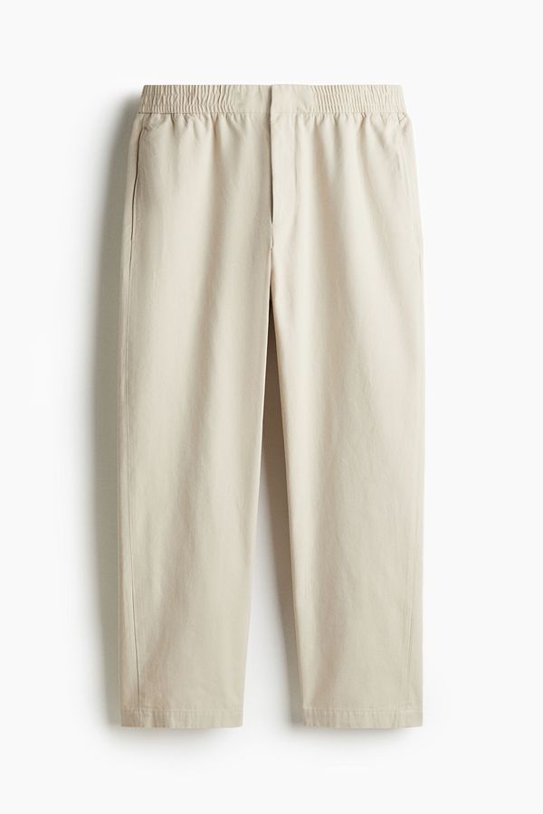 Pantalón Relaxed Fi en sarga de mezcla de algodón