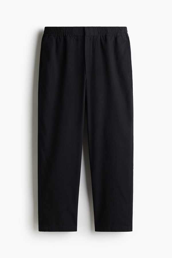 Pantalón Relaxed Fi en sarga de mezcla de algodón