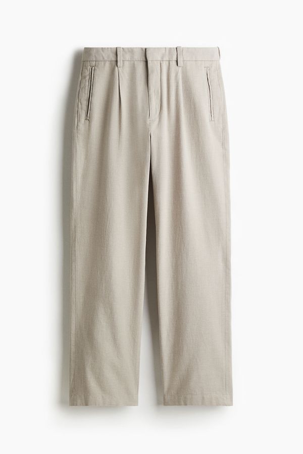 Pantalón Relaxed Fit en mezcla de lino