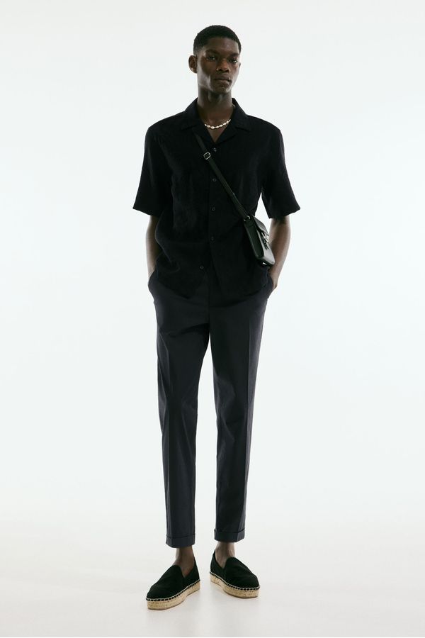 Pantalón cropped Regular Fit de algodón