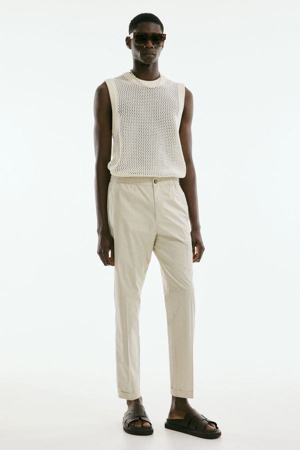 Pantalón cropped Regular Fit de algodón