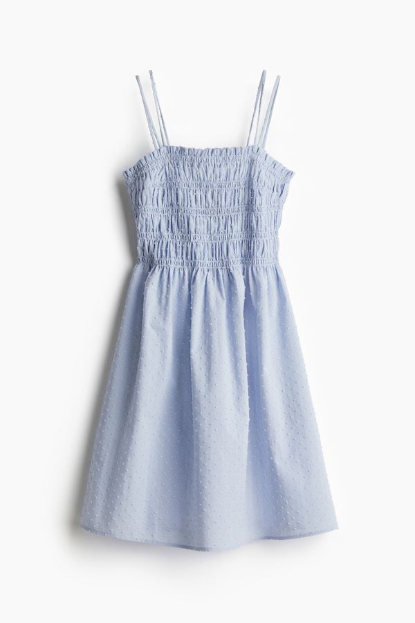 Vestido de algodón con talle enresortado