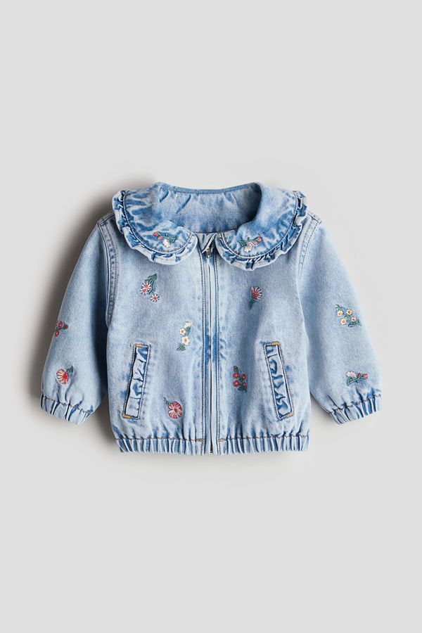 Chaqueta en denim con detalles bordados