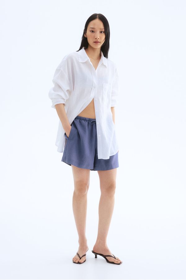 Shorts en mezcla de lino