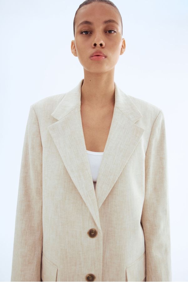 Blazer en mezcla de lino