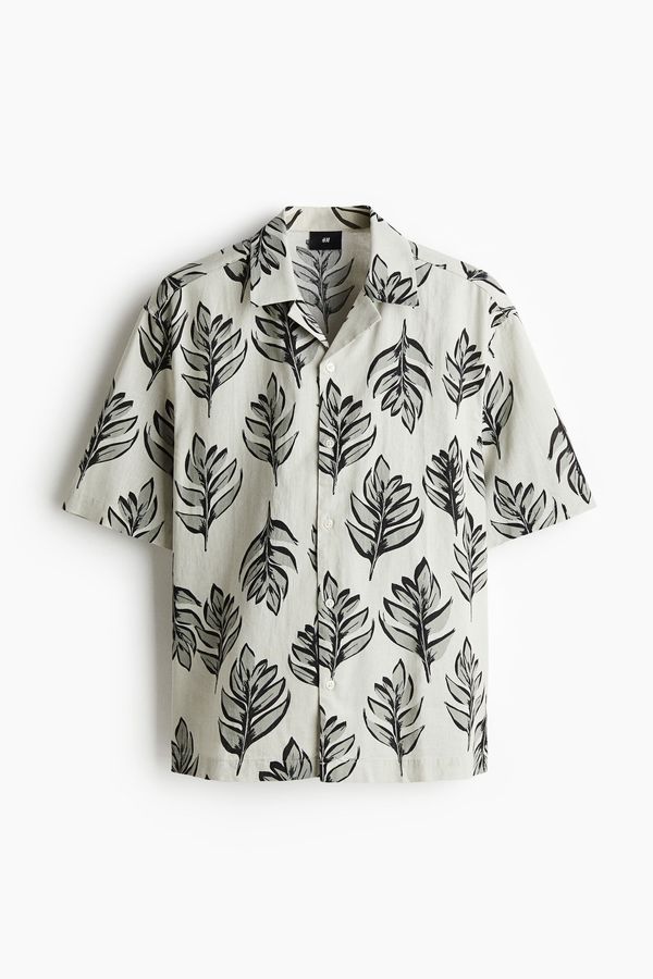 Camisa resort en mezcla de lino Regular Fit