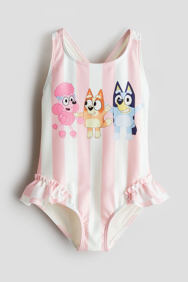 Vestido de baño con volantes estampado