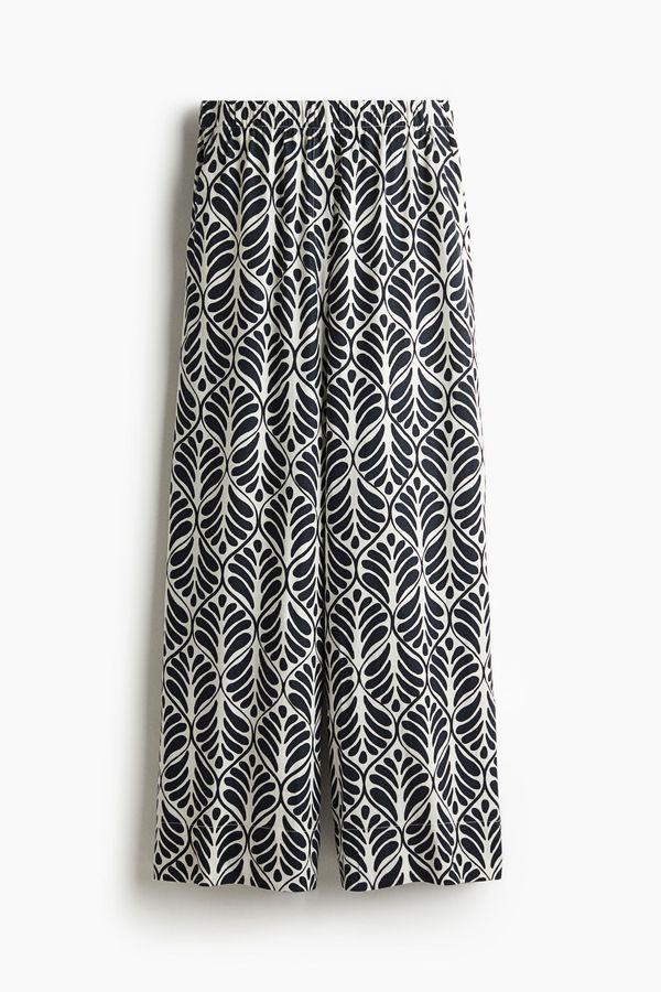 Pantalón amplio en mezcla de lino