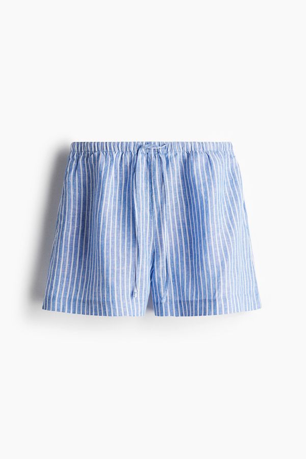 Shorts de lino con cordón de ajuste