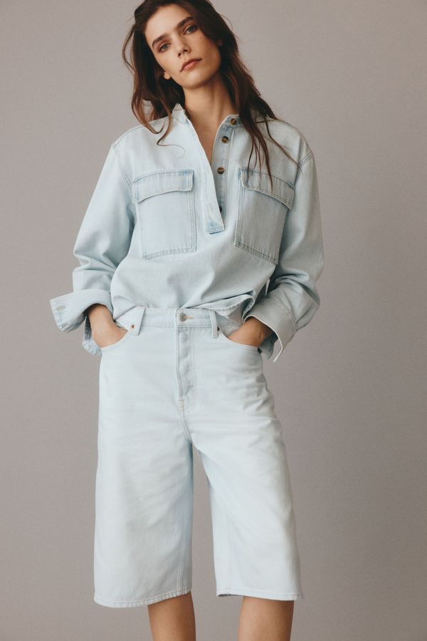 Bermuda en denim High Knee
