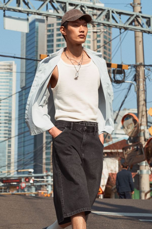 Bermuda en denim Super Baggy