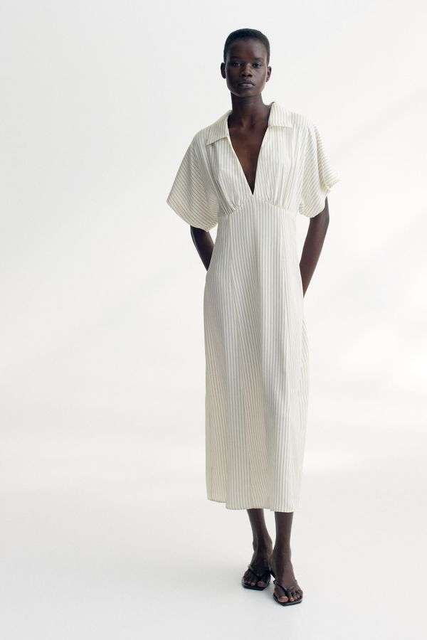 Vestido camisero de sarga