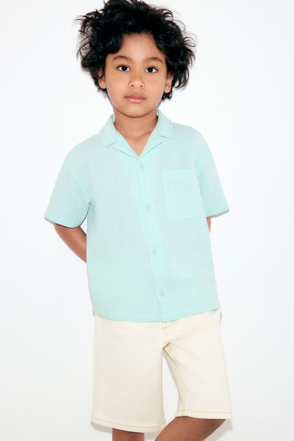 Camisa resort en muselina de algodón