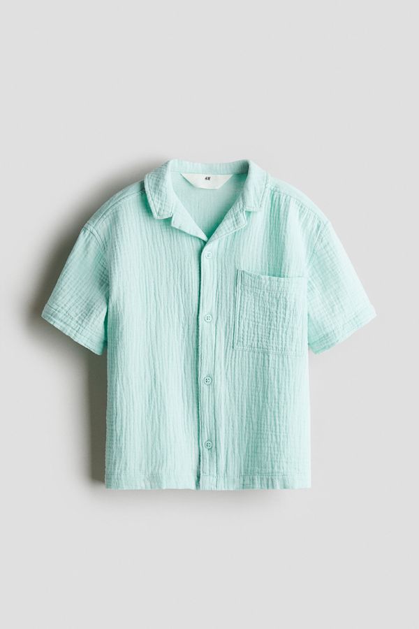 Camisa resort en muselina de algodón