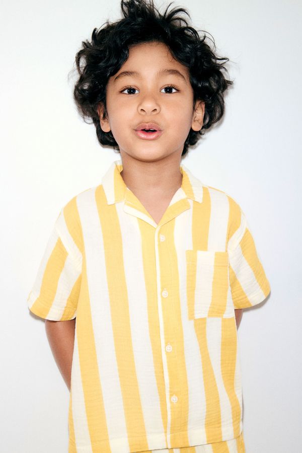 Camisa resort en muselina de algodón