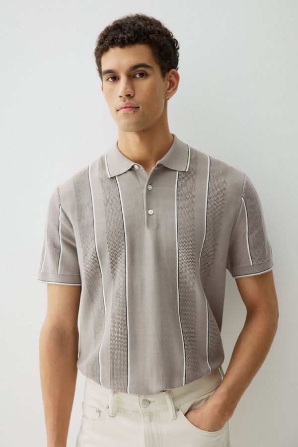Camiseta polo en tejido pointelle Regular Fit