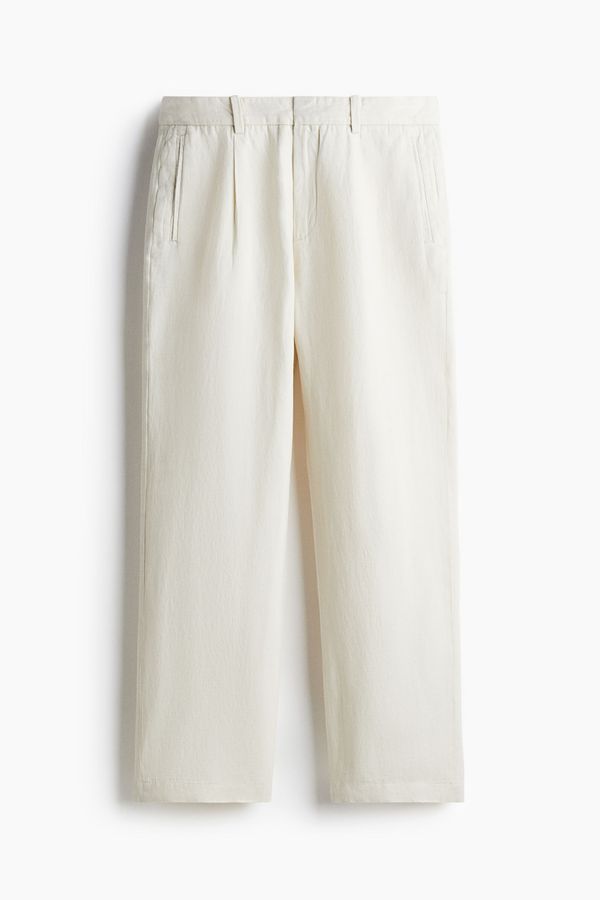 Pantalón Relaxed Fit en mezcla de lino
