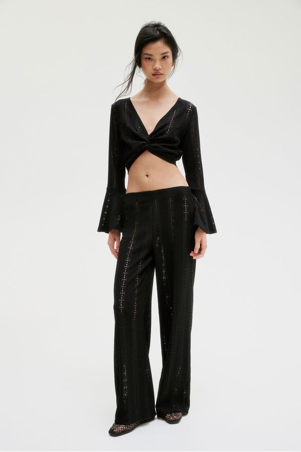 Pantalón de encaje en punto
