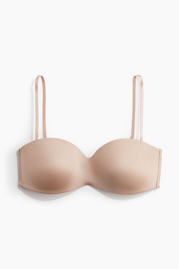 Sostén bandeau en microfibra con acolchado