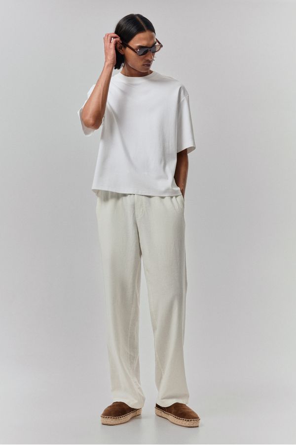 Pantalón en mezcla de lino Relaxed Fit