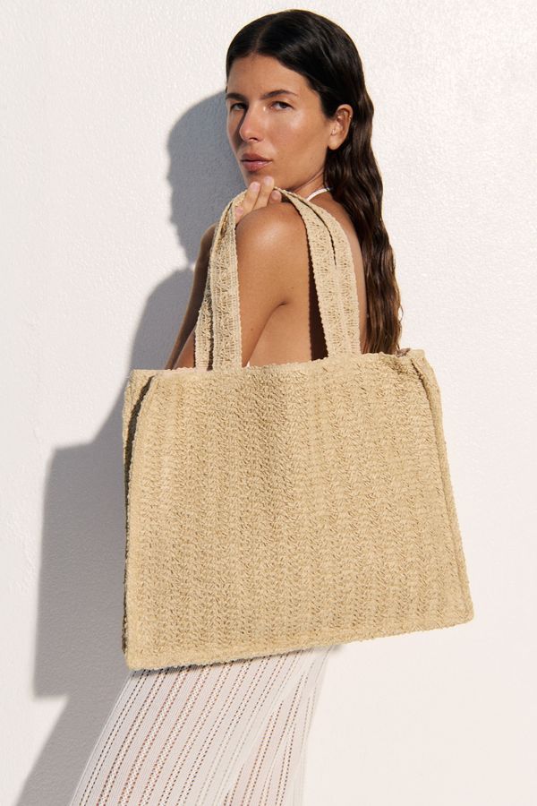 Bolso shopper de paja
