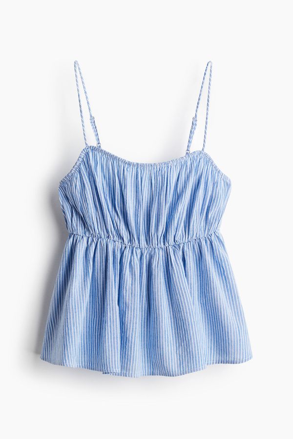 Top de tiras delgadas con peplum