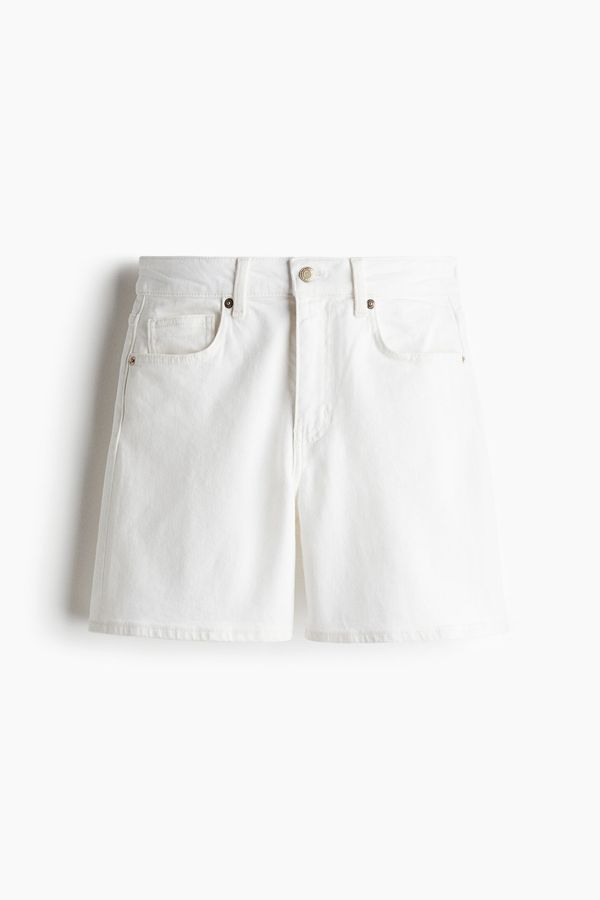Shorts en denim de tiro alto