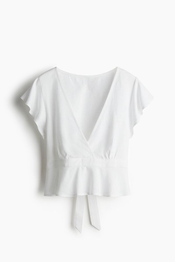 Blusa en mezcla de lino