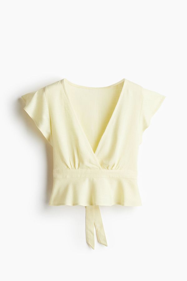 Blusa en mezcla de lino