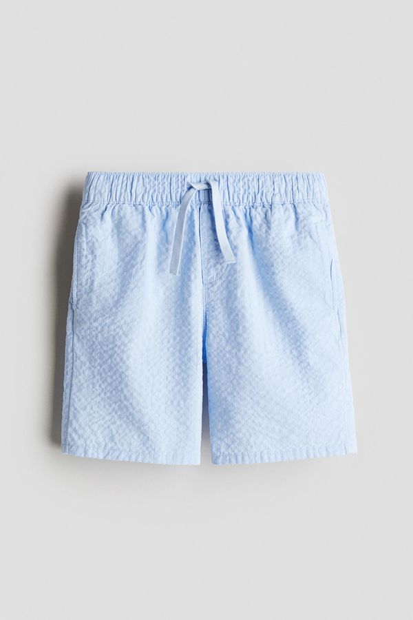 Shorts en sirsaca de algodón
