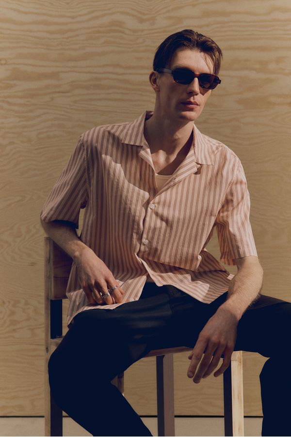 Camisa resort de algodón Regular Fit