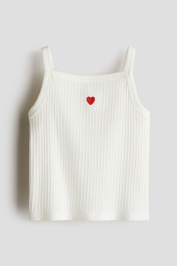 Top de tiras con detalle bordado