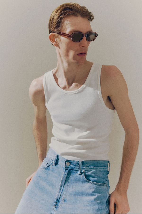 Camiseta esqueleto acanalado Slim Fit