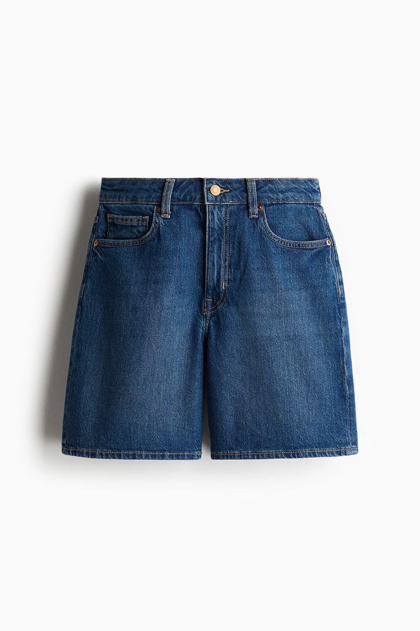 Shorts en denim de tiro alto