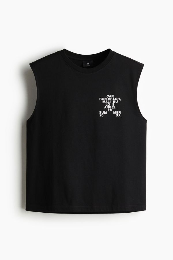 Camiseta manga sisa con motivo estampado Loose Fit