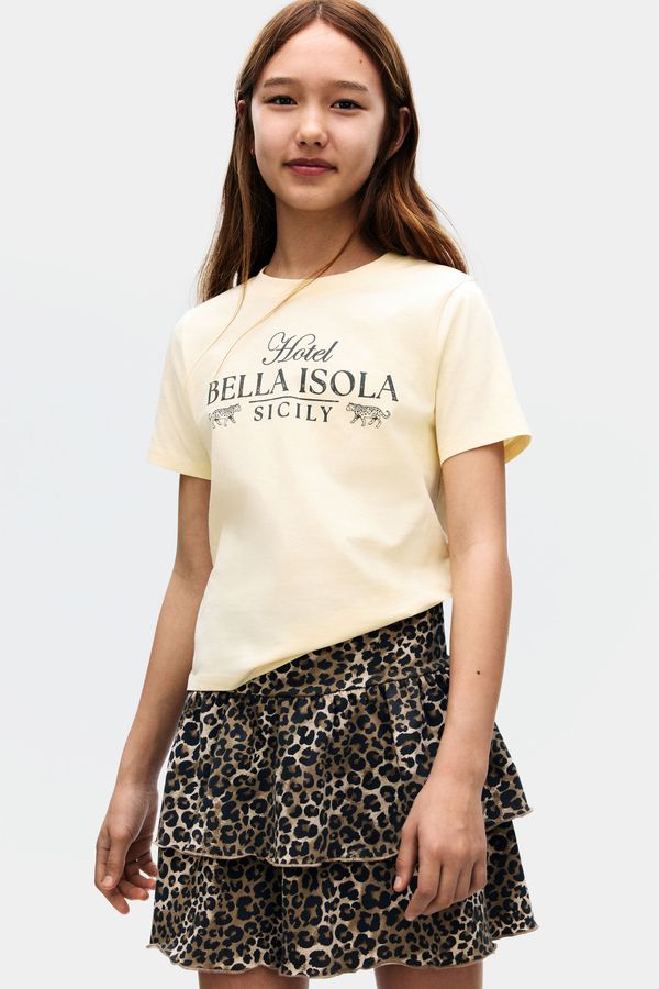 Falda escalonada con cintura plegable