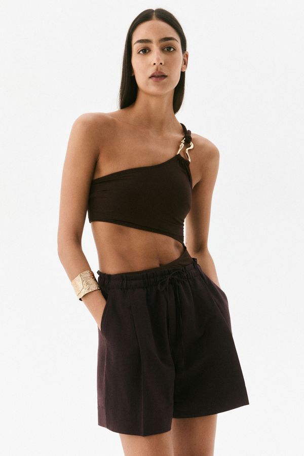 Shorts en mezcla de lino